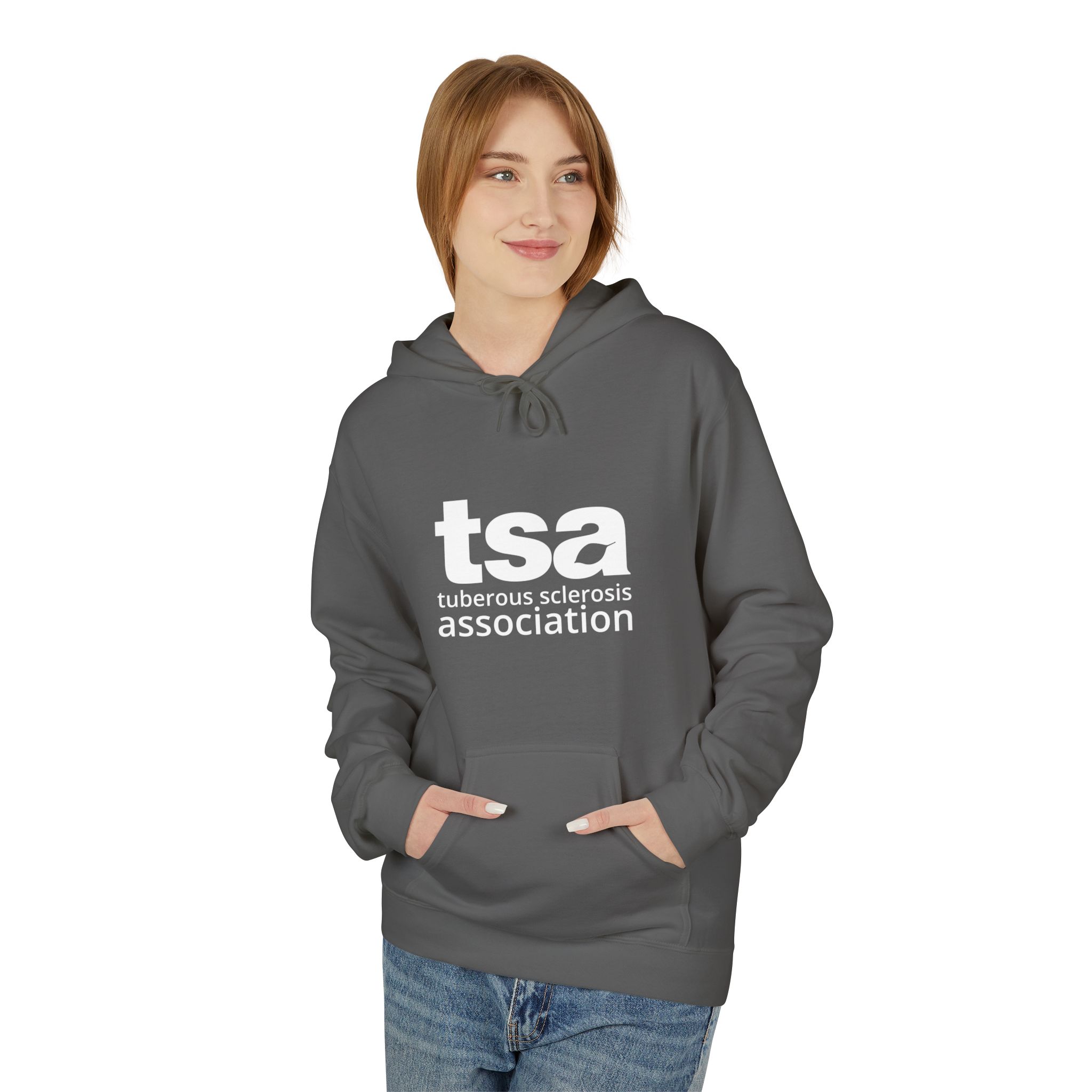 TSA Unisex Softstyle Fleece Hoodie - White Logo - Image 11