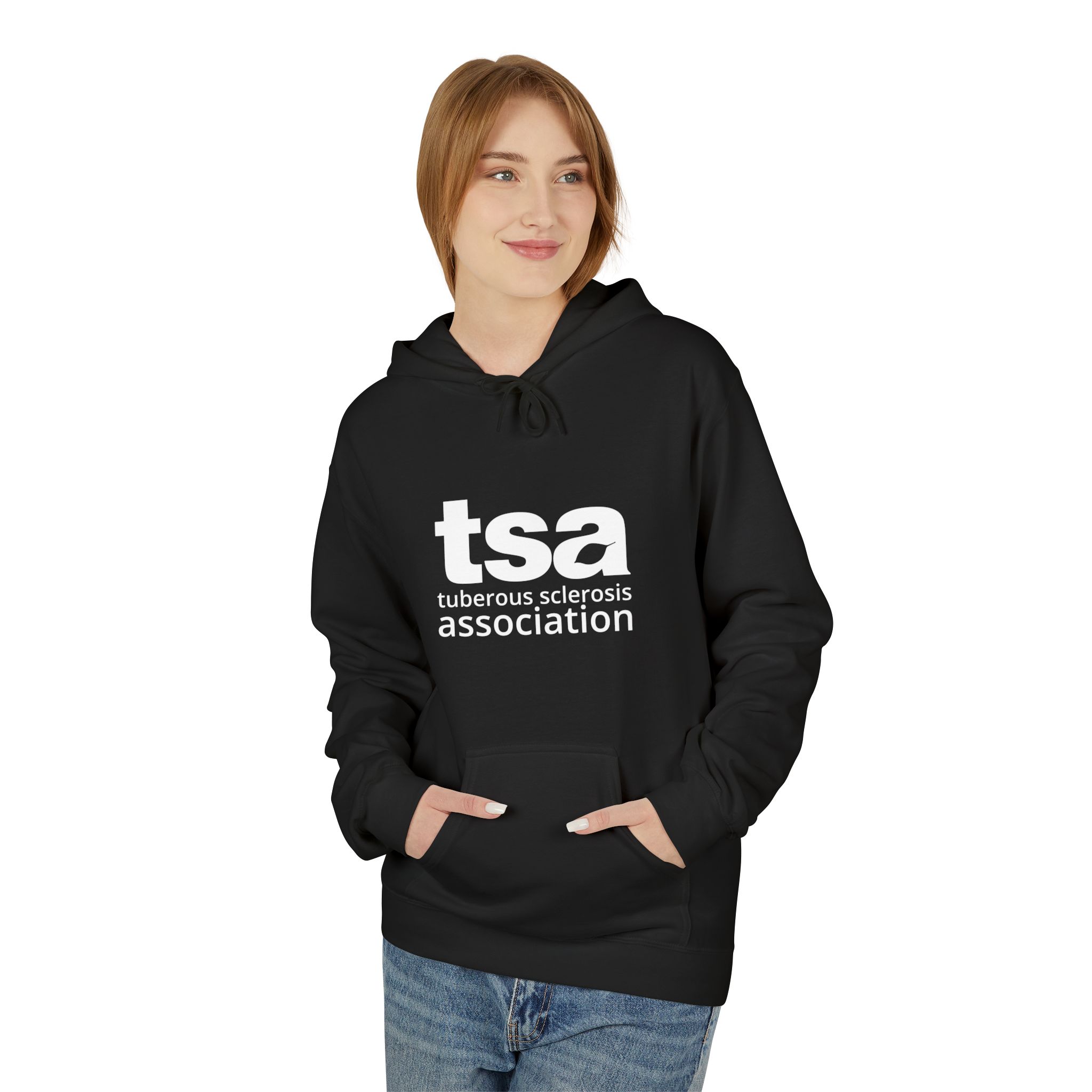 TSA Unisex Softstyle Fleece Hoodie - White Logo - Image 7