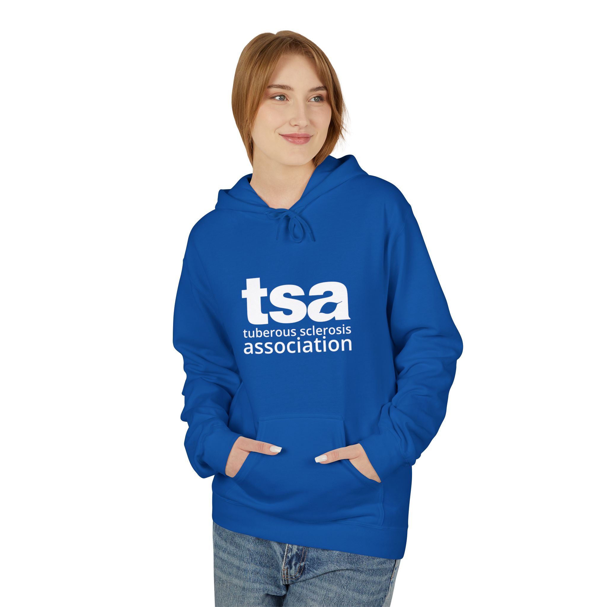 TSA Unisex Softstyle Fleece Hoodie - White Logo - Image 15