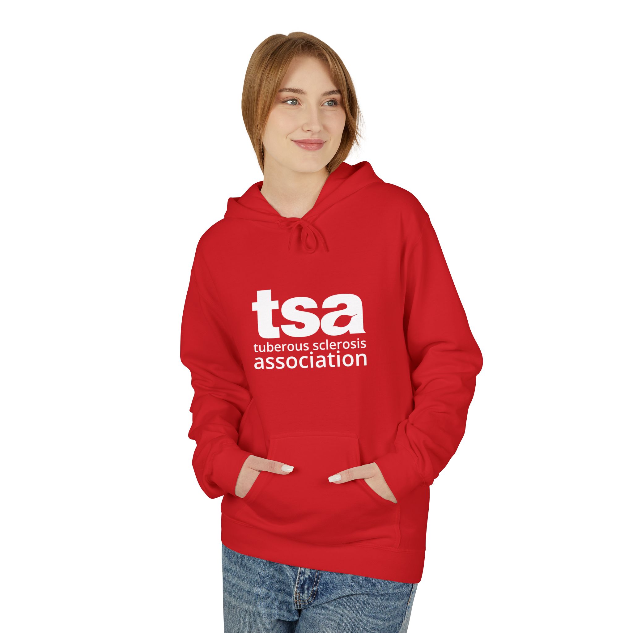 TSA Unisex Softstyle Fleece Hoodie - White Logo - Image 19