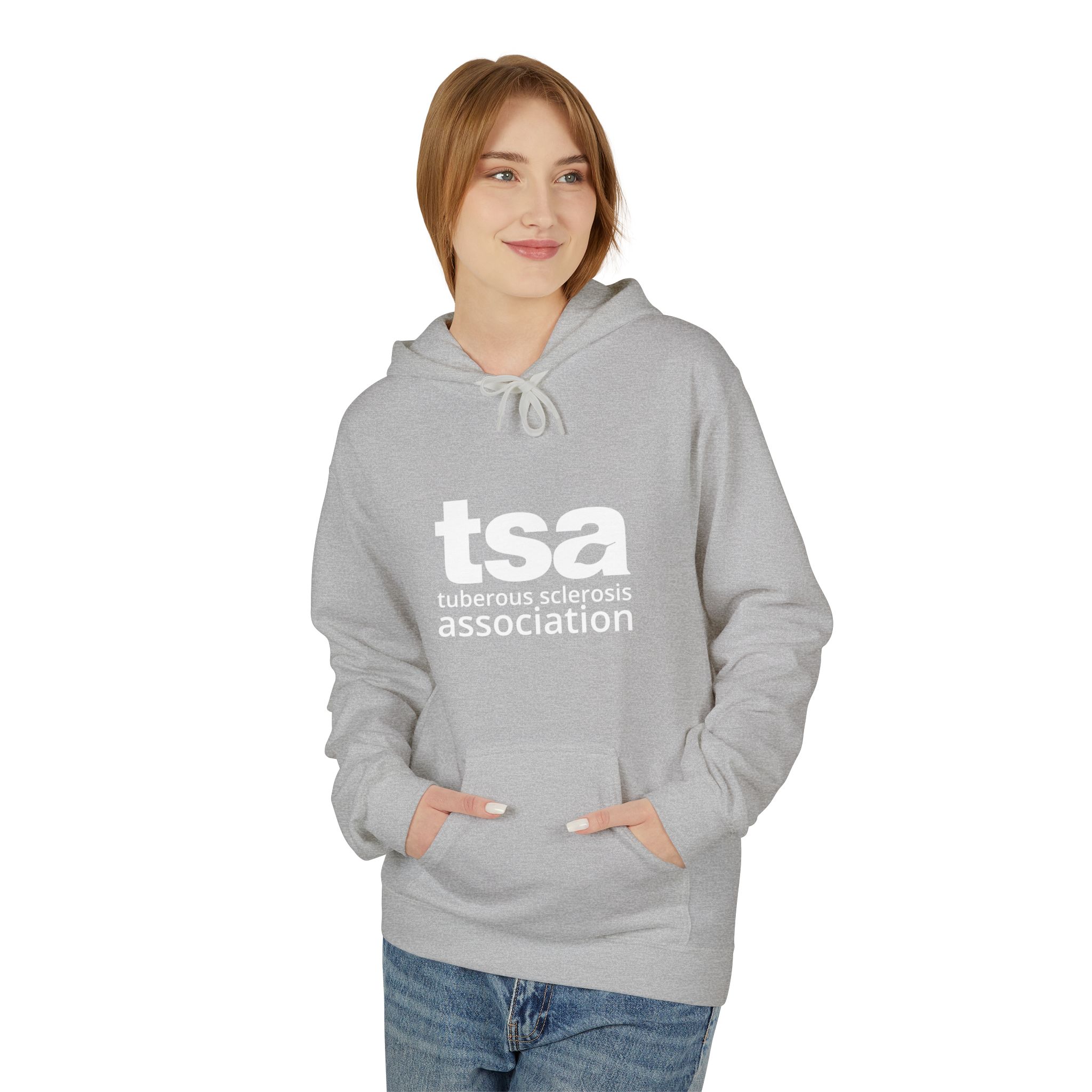 TSA Unisex Softstyle Fleece Hoodie - White Logo - Image 3